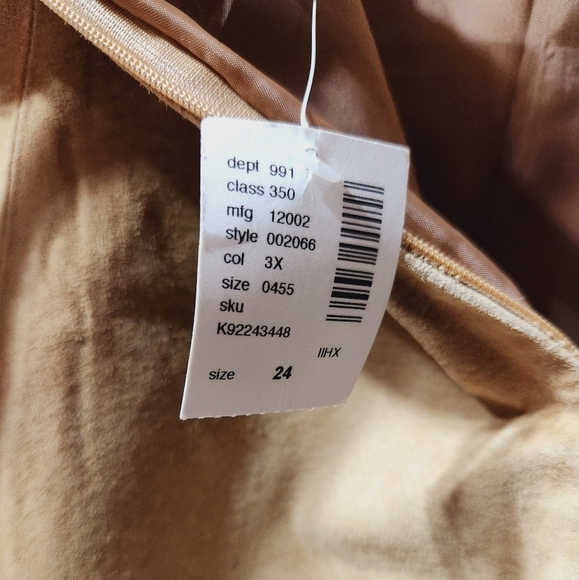 Lane Bryant Vintage 100% Genuine Leather Shell Embroidered Midi Skirt NWT - Picture 8 of 8